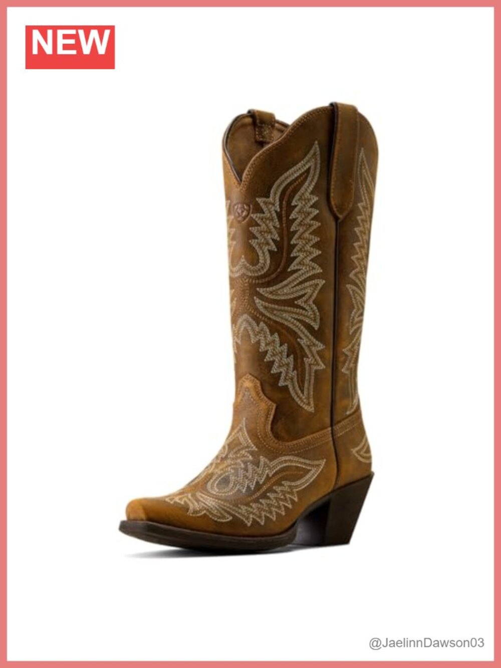 Leather Western Boot Ankle High Pull-On Round Toe Work